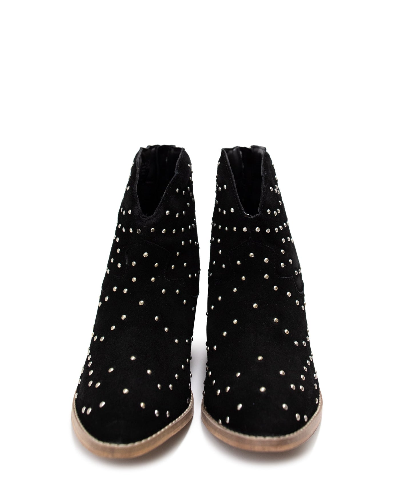 Twilight Studded Heeled Ankle Boot in Black Naughty Monkey