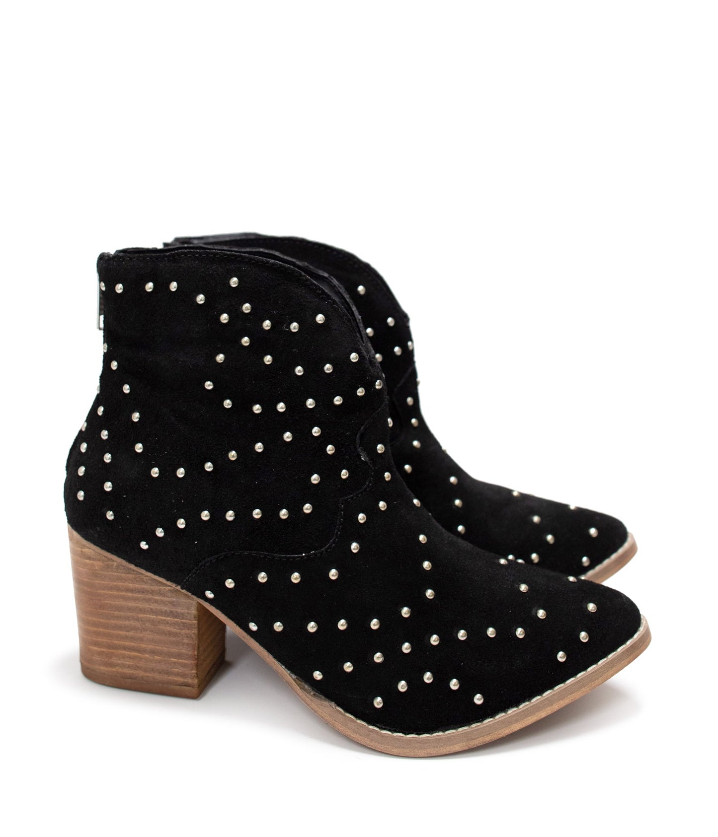 Twilight Studded Heeled Ankle Boot in Black Naughty Monkey