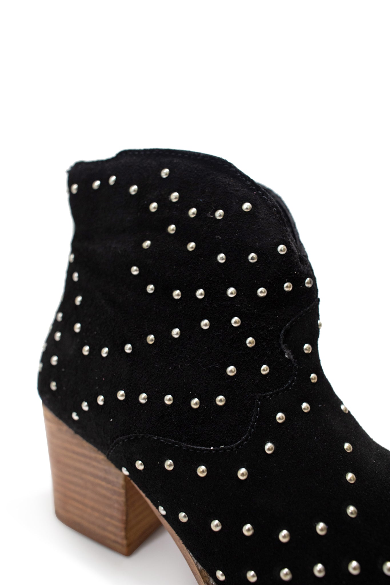 Twilight Studded Heeled Ankle Boot in Black Naughty Monkey