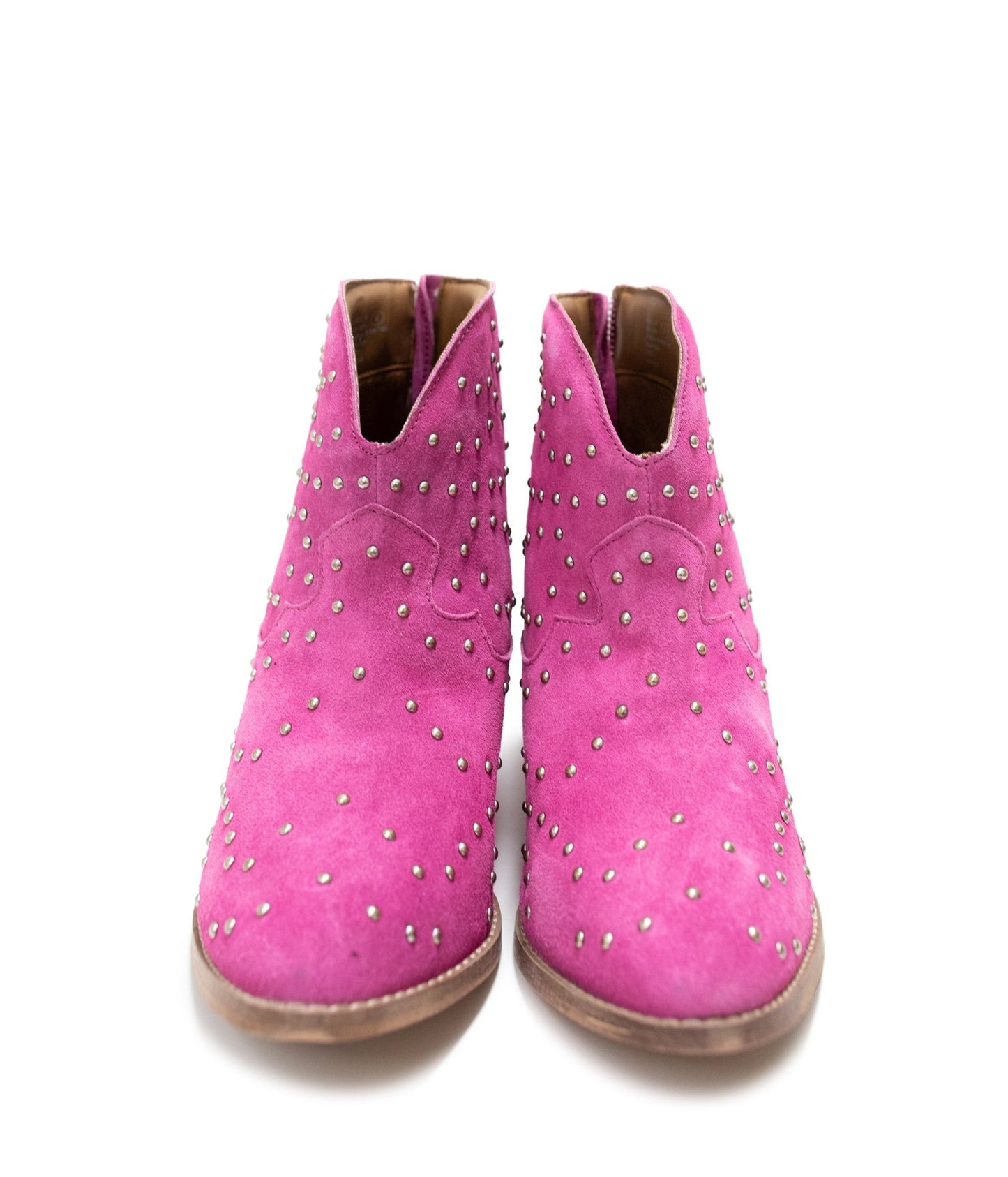 Twilight Studded Heeled Ankle Boot in Magenta Naughty Monkey