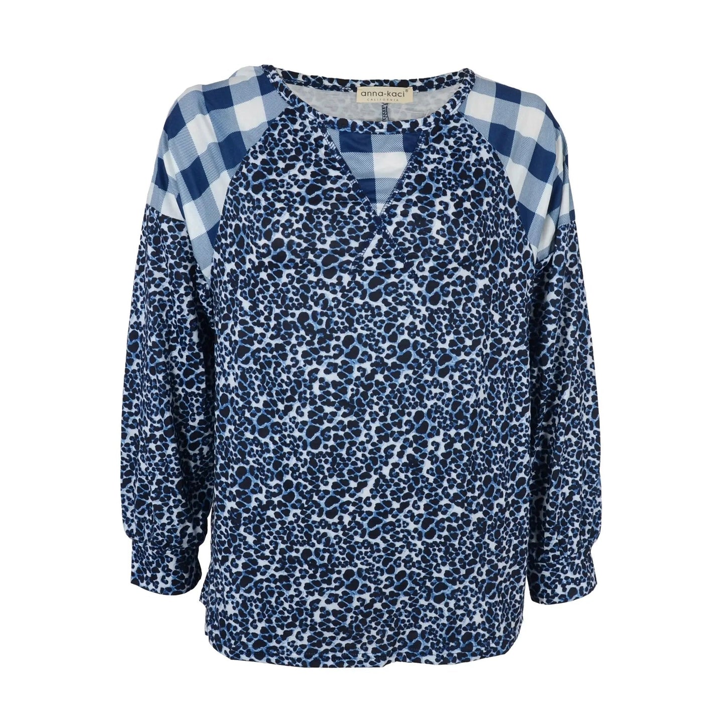 Two Tone Mixed Print Sweater - Get it from Bo