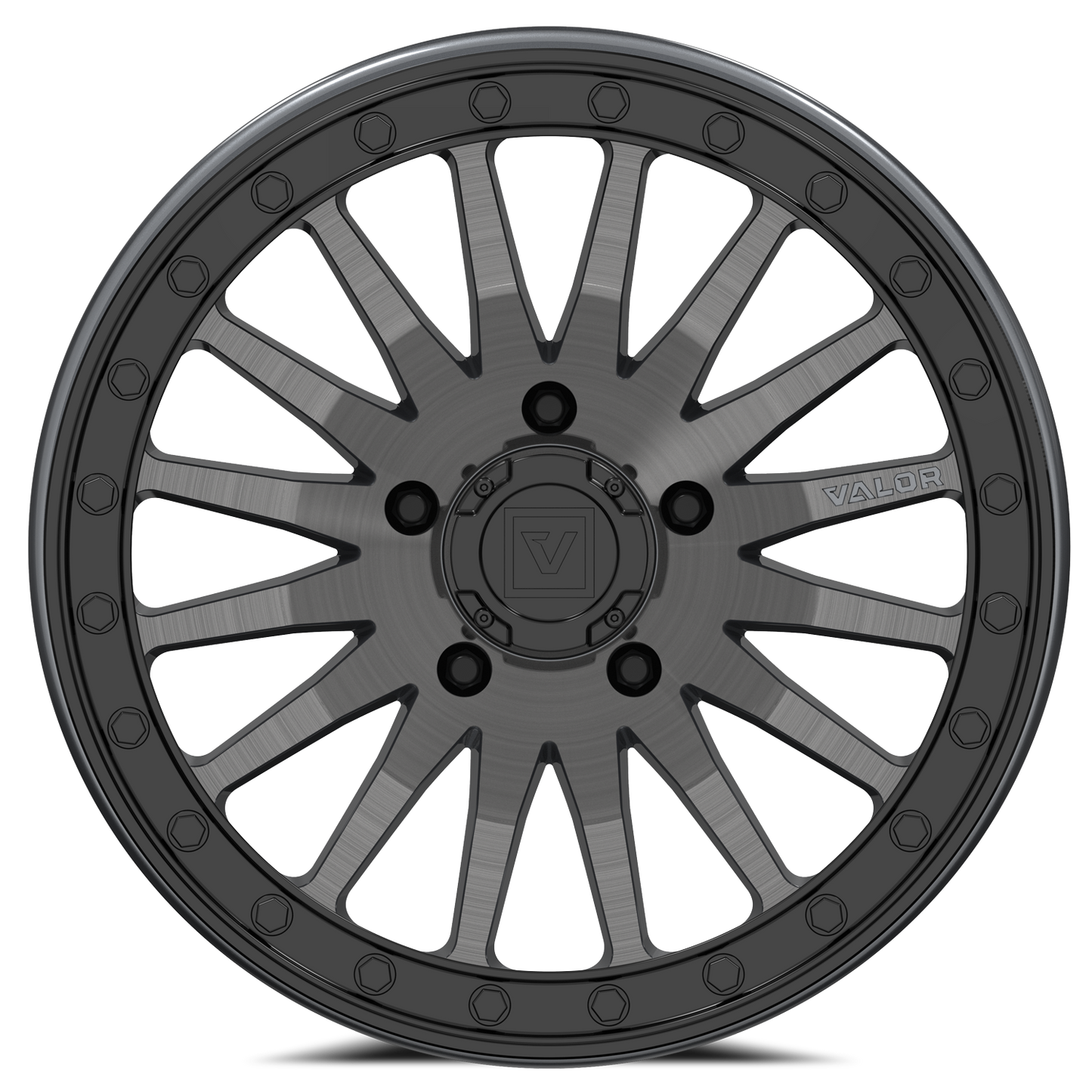 V06 Beadlock UTV Wheel Brushed Gunmetal Valor Offroad