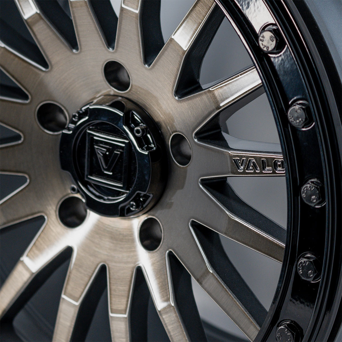V06 Beadlock UTV Wheel Brushed Gunmetal Valor Offroad