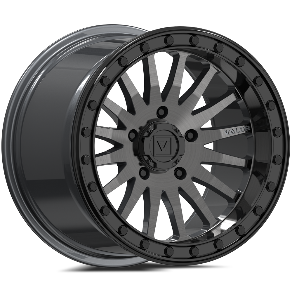 V06 Beadlock UTV Wheel Brushed Gunmetal Valor Offroad