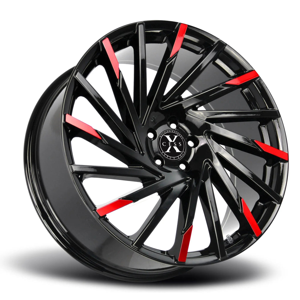 X02 Gloss Black Machined Red Tips - Get it from Bo