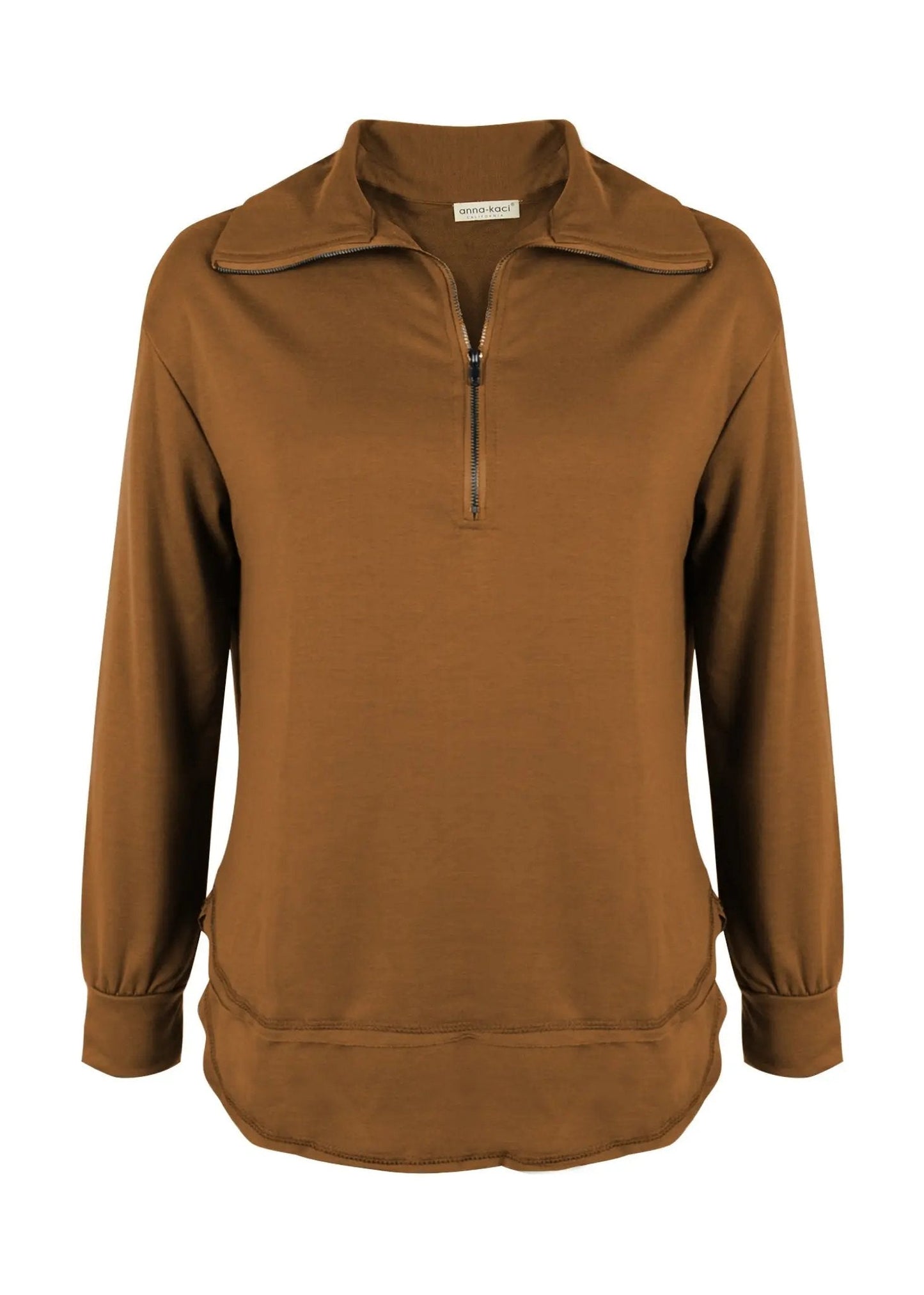 Zip Up Funnel Neck Sweater - Get it from Bo