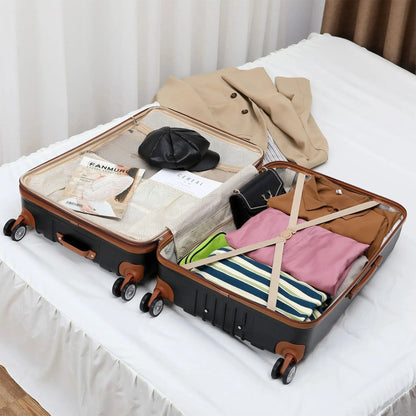 Collins 3 Piece Expandable Retro Luggage Set Travellty