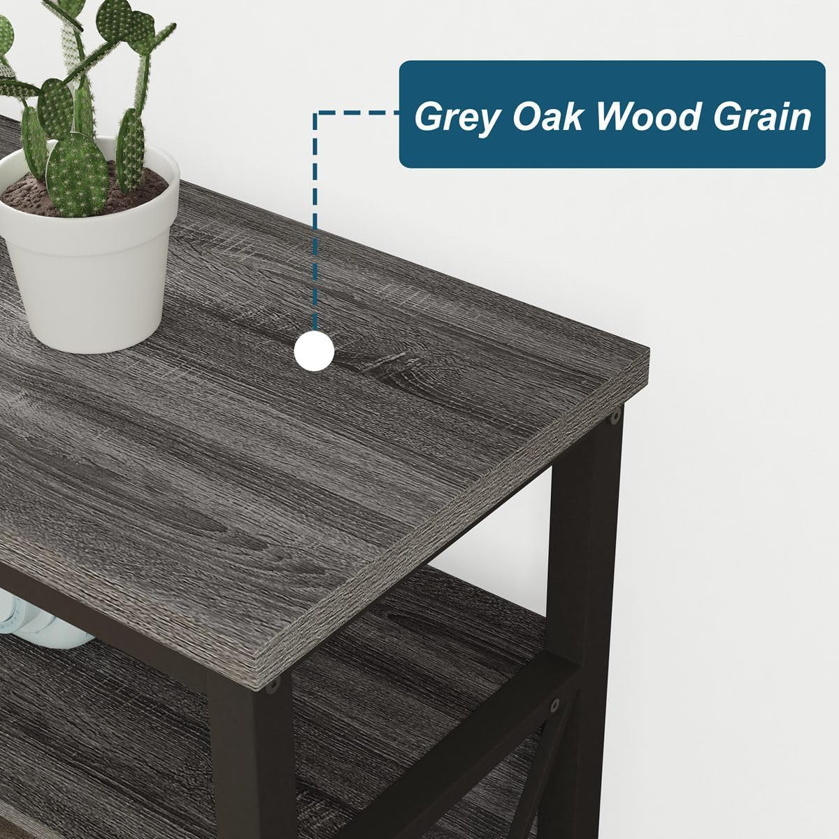 Tall TV Stand for 65 Inch TV With Storage Cabinet Grey Oak