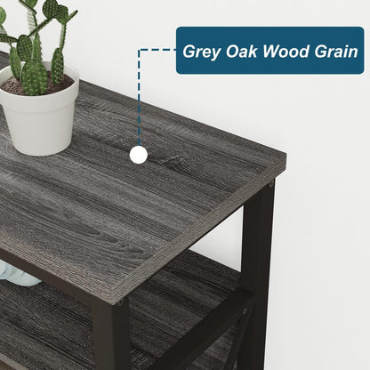 Tall TV Stand for 65 Inch TV With Storage Cabinet Grey Oak