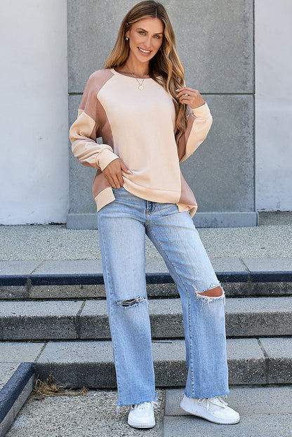 Lavender Low Raglan Sleeve Sweatshirt