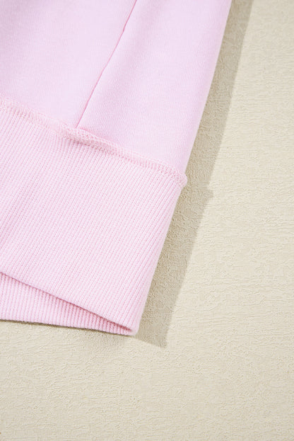 Khloe Patchwork Loose Henley Sweatshirt