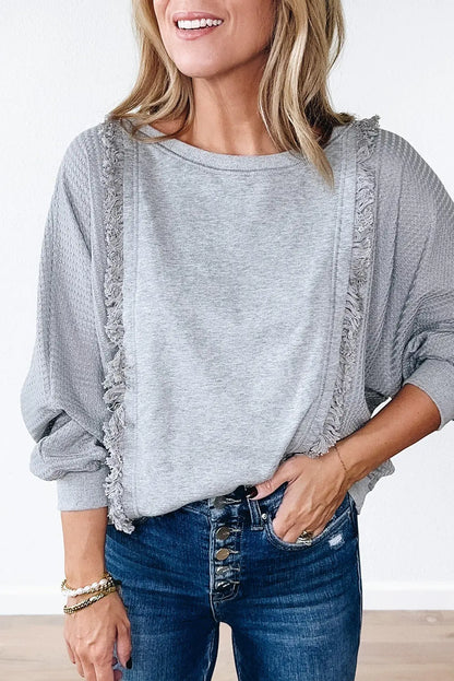 Mercy Hem Pullover top Long Sleeve Top