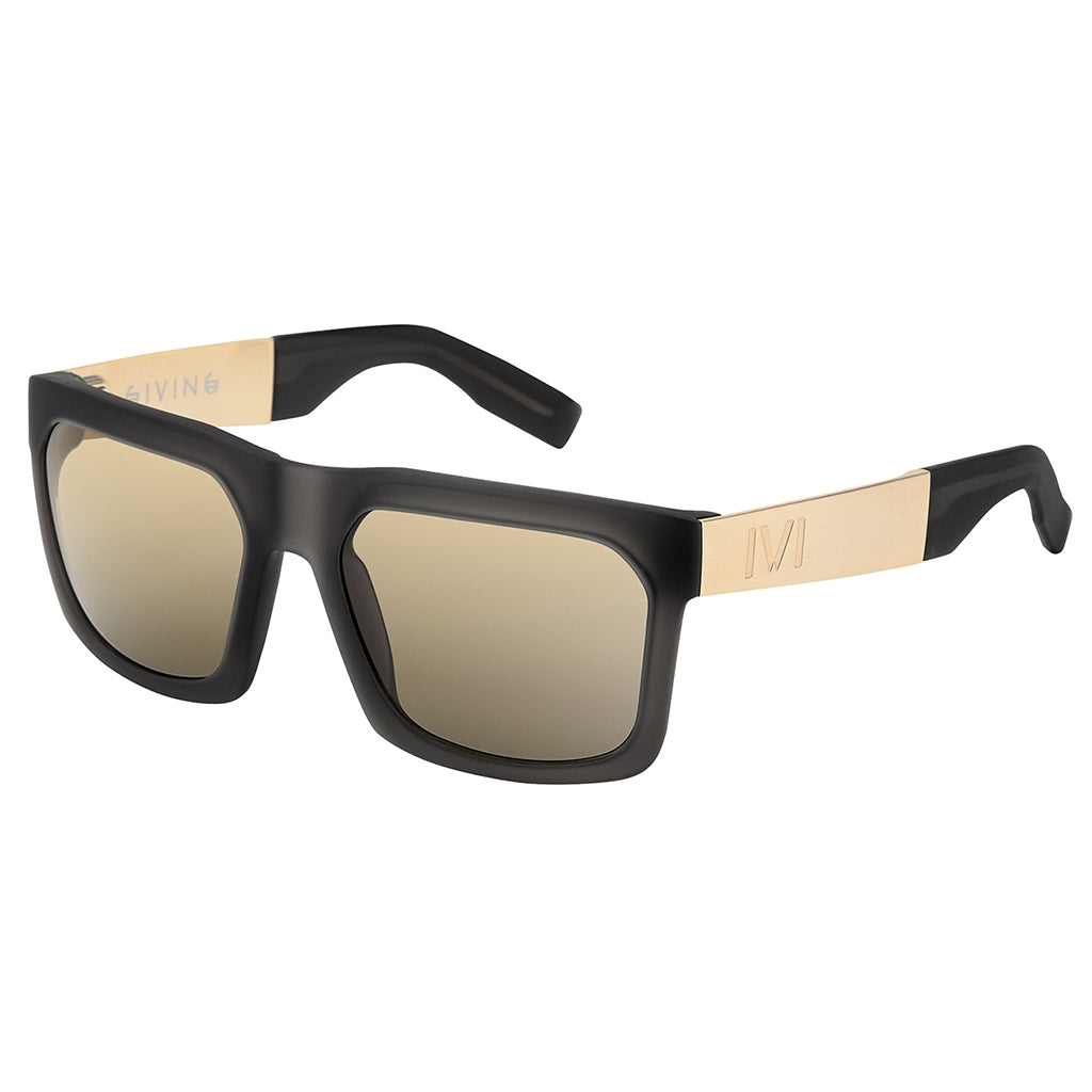 Giving: Matte Grey Translucent - Brushed Gold / Gold Flash Lens - Get it from Bo
