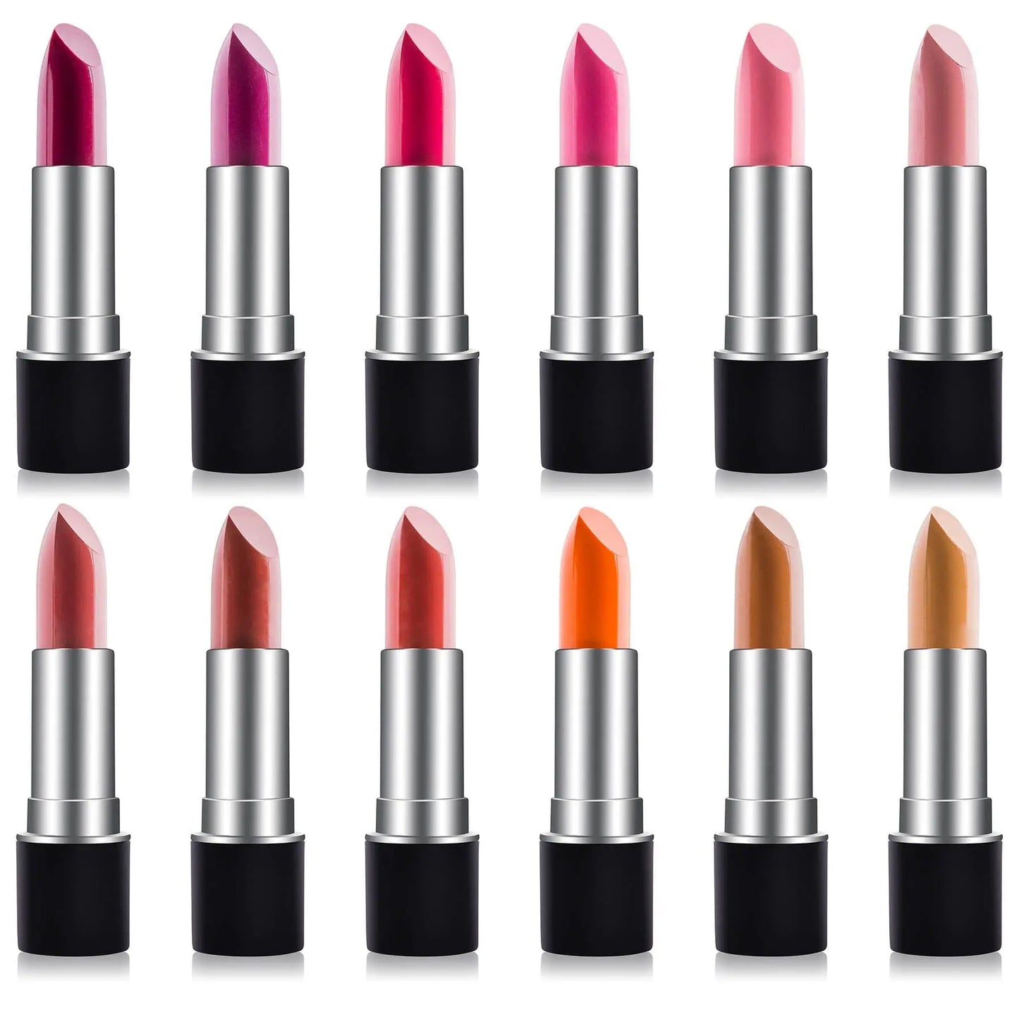 Slick & Shine Lipstick Set - 12 color Long Lasting & Moisturizing SHANY