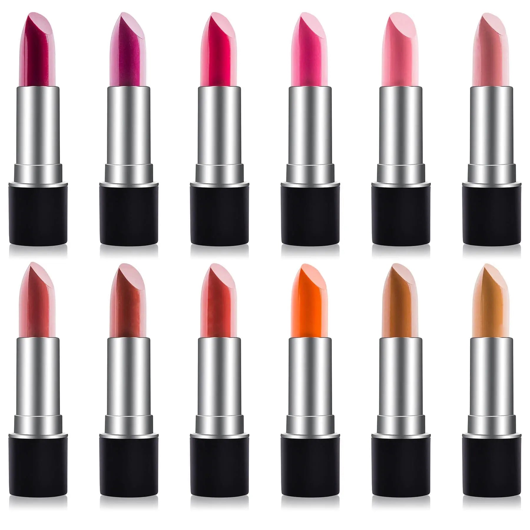 Slick & Shine Lipstick Set - 12 color Long Lasting & Moisturizing SHANY