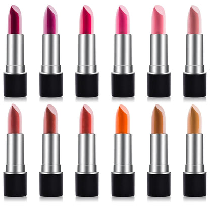 Slick & Shine Lipstick Set - 12 color Long Lasting & Moisturizing SHANY