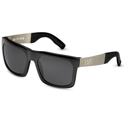 Giving: Polished Black - Brushed Aluminum / Grey Polarized Lens - Get it from Bo