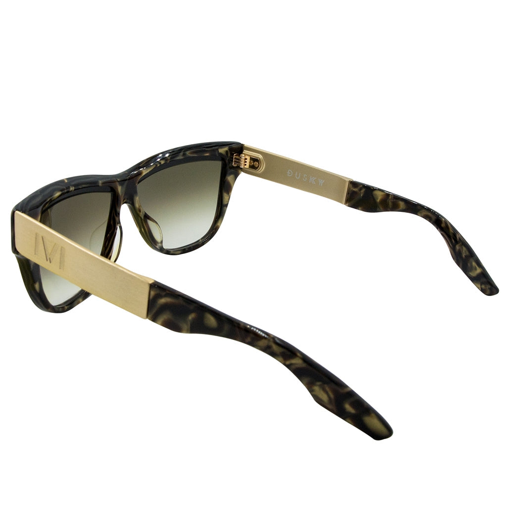 Dusky: Polished Tigers Eye - Brushed Gold / Bronze Gradient Lens - Get it from Bo