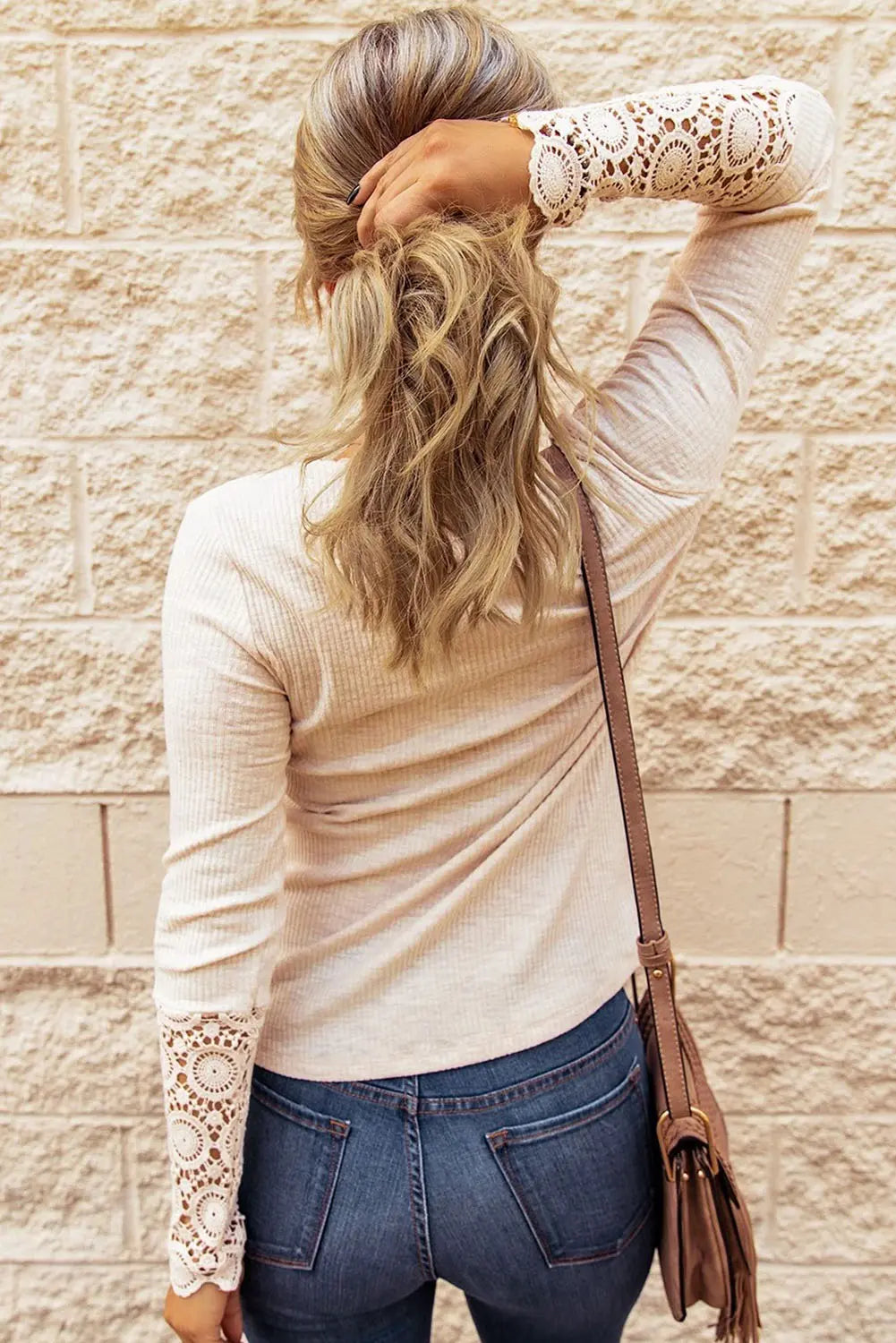 Denver Lace Hem Sleeve Top