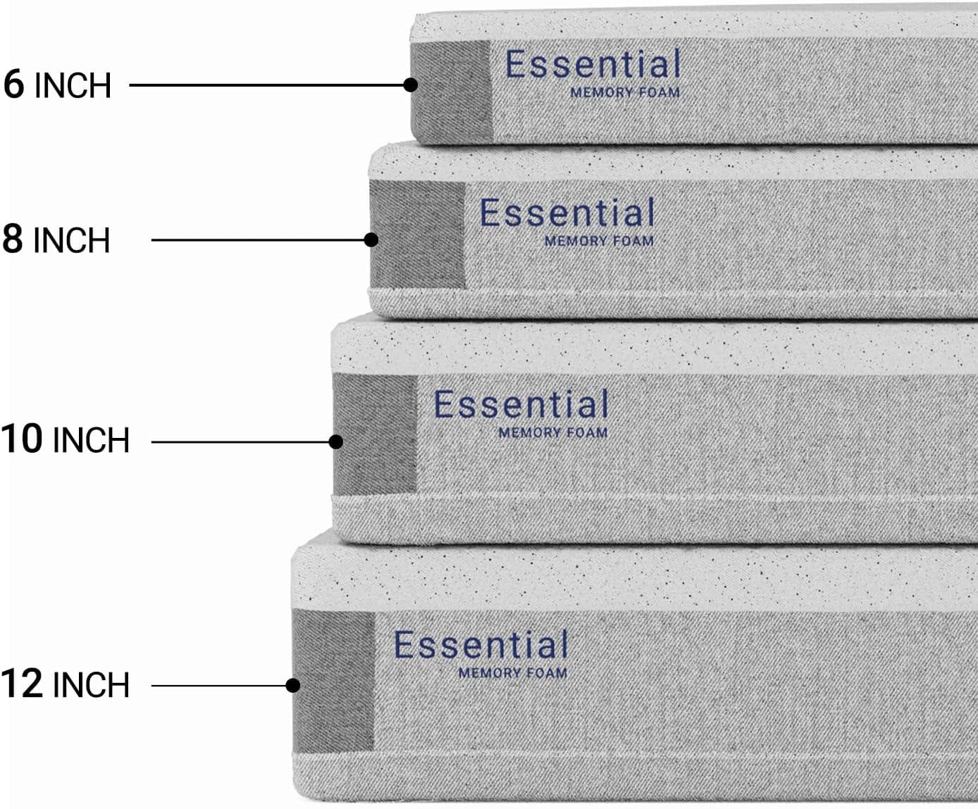 Essential 12 Inch Graphite Infused Memory Foam Mattress