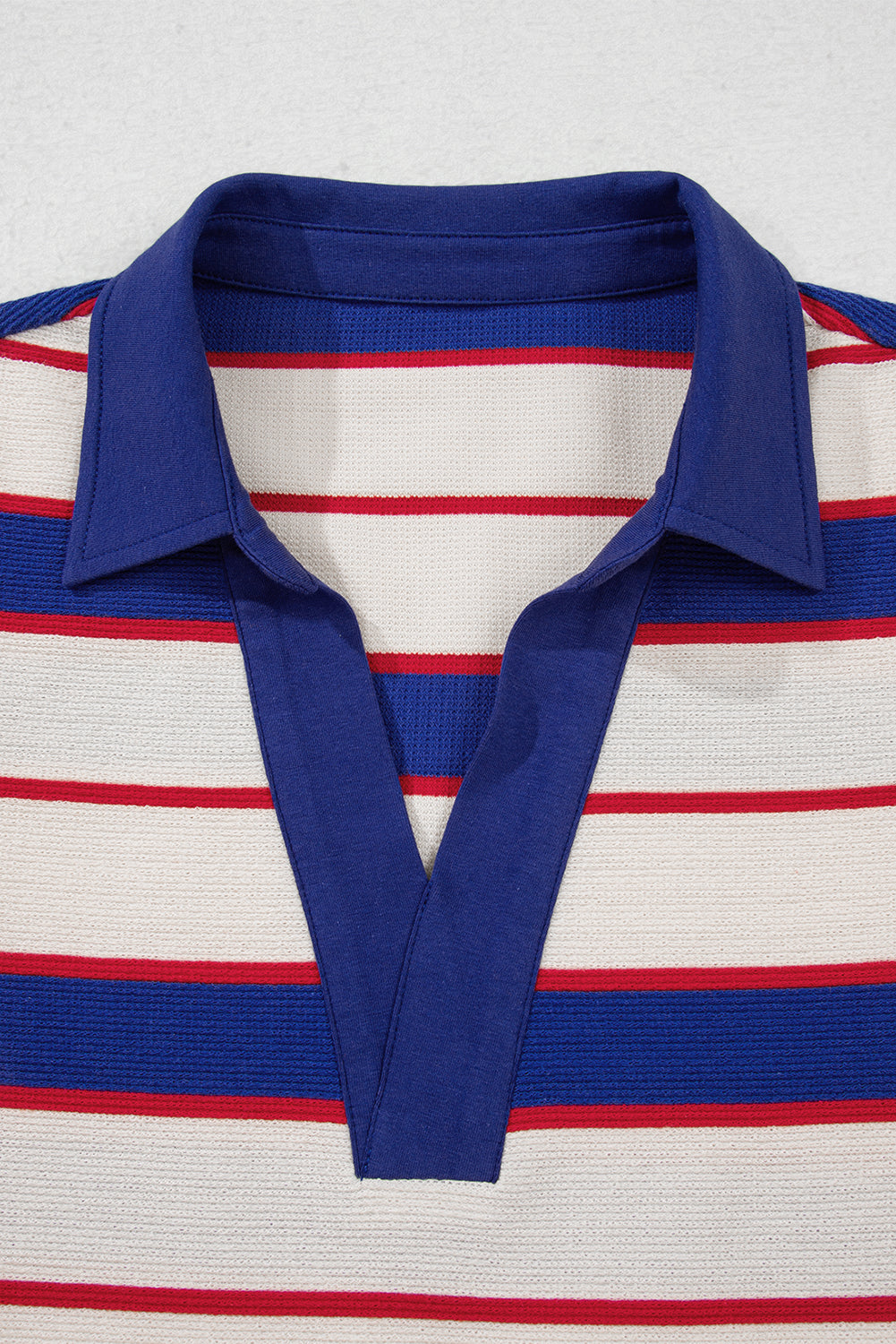 Genesis Stripe Polo Pullover Sweatshirt Threaded Pear