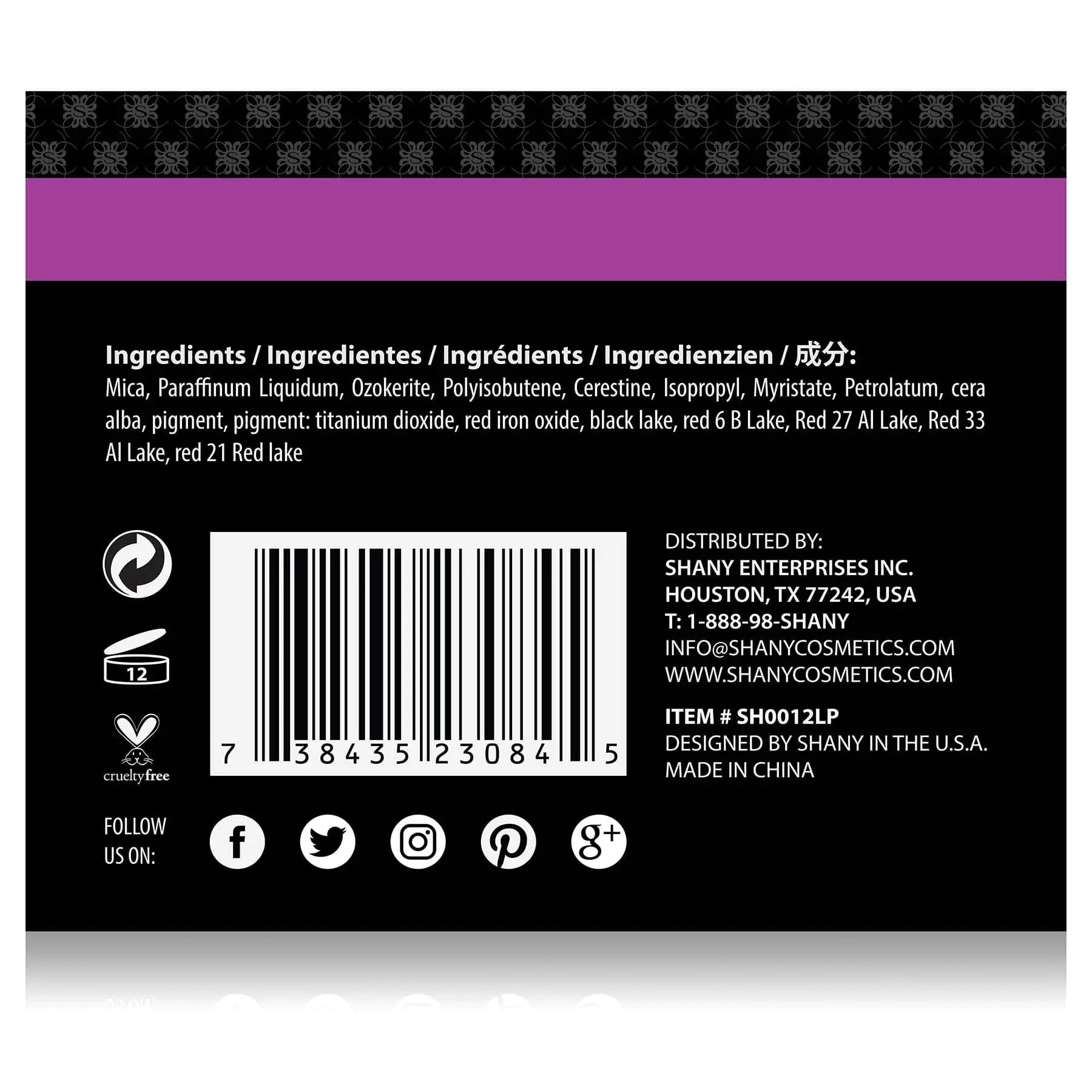 Slick & Shine Lipstick Set - 12 color Long Lasting & Moisturizing SHANY