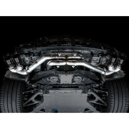 AWE Tuning 2020+ Chevrolet Corvette (C8) Track Edition Exhaust - Quad Diamond Black Tips NP Motorsports