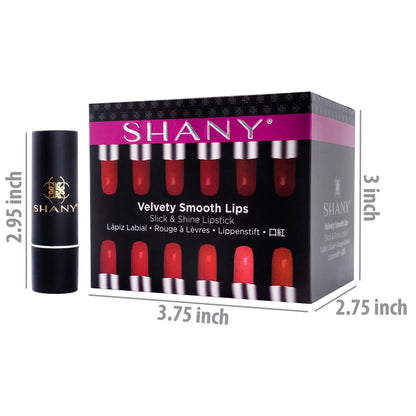Slick & Shine Lipstick Set - 12 color Long Lasting & Moisturizing SHANY