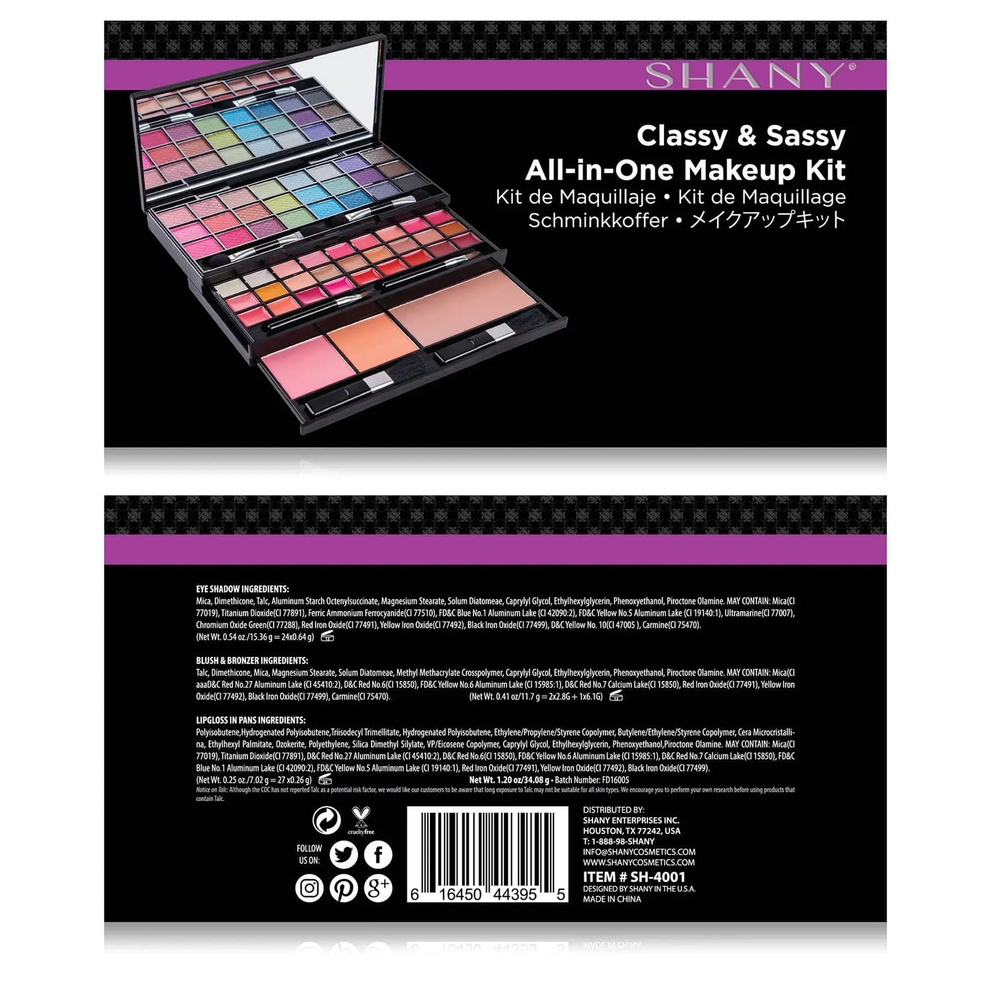 Classy & Sassy All-in-One Makeup Kit with 45 Colors SHANY
