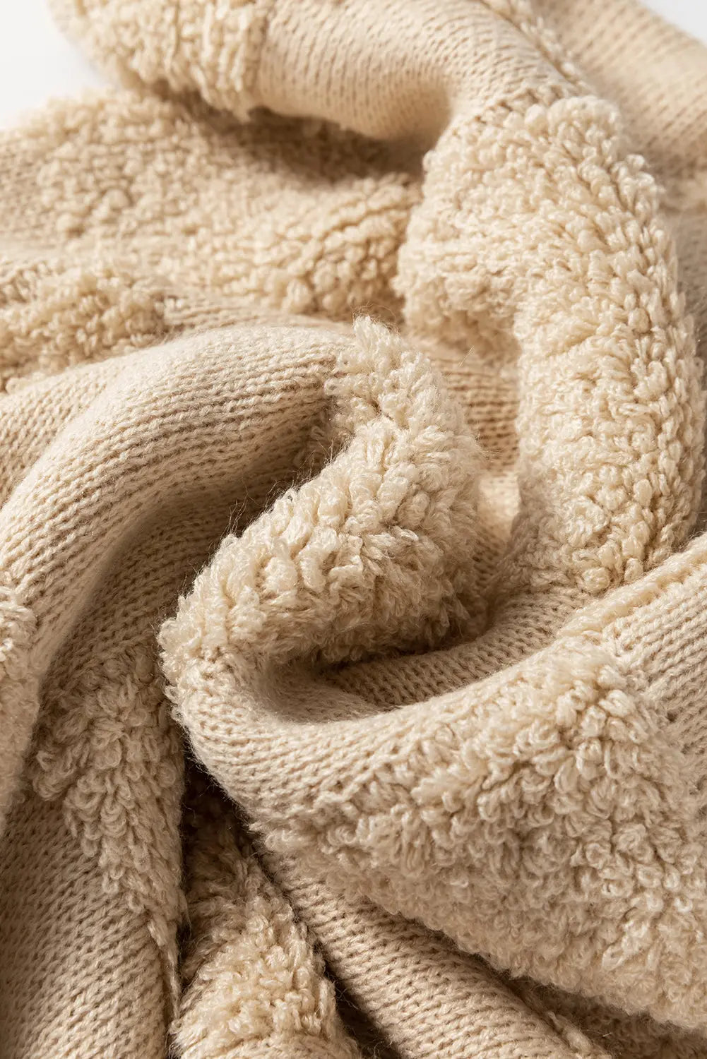 Emily Checkered Sherpa Loose Sweater