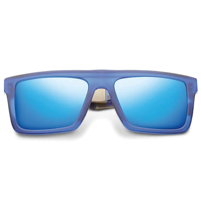 Sepulveda: Matte Midway Blue - Antique Brass / Pacific Blue Flash Lens - Get it from Bo