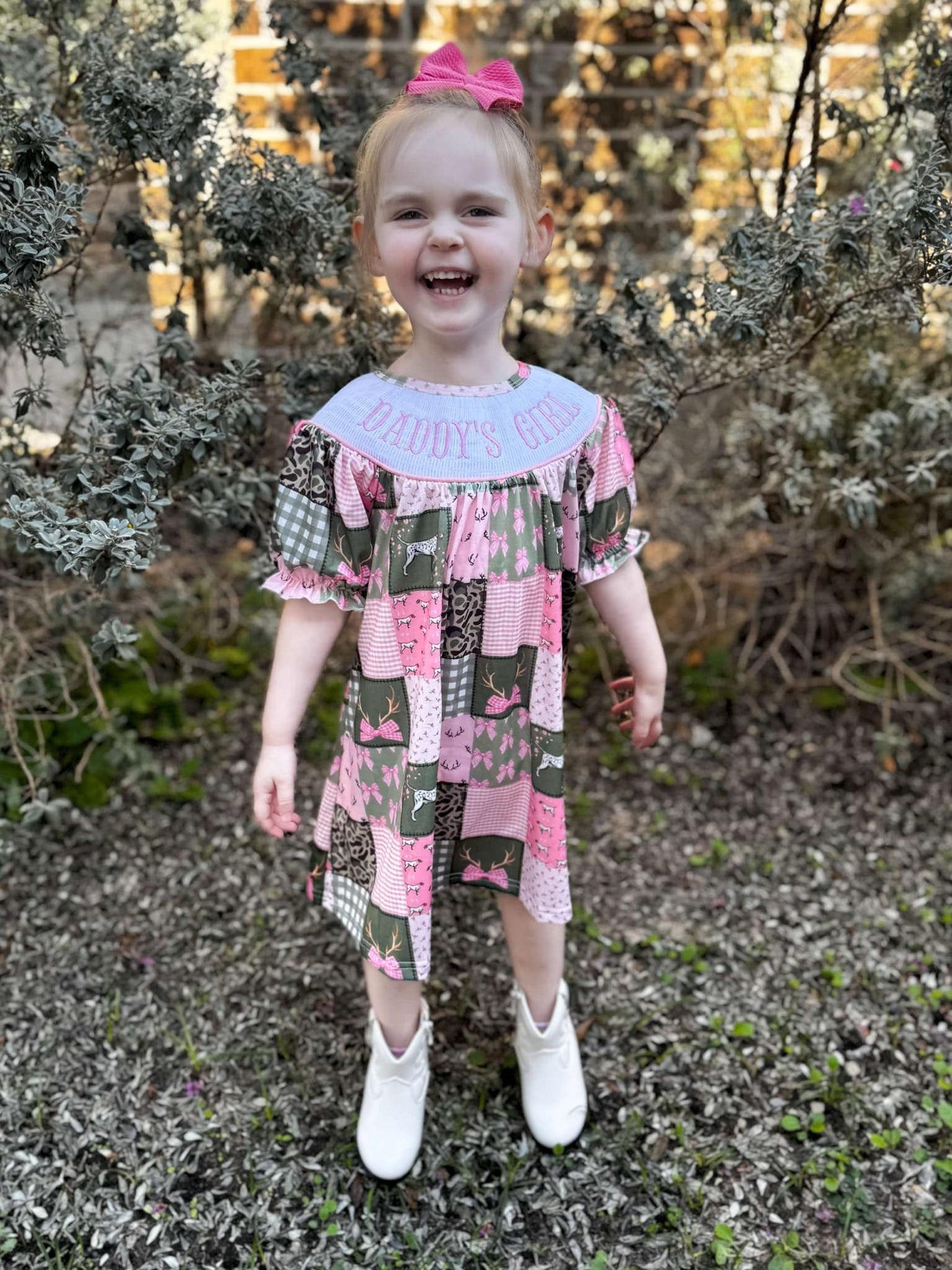 Smocked hunting daddys girl Dress - Get it from Bo