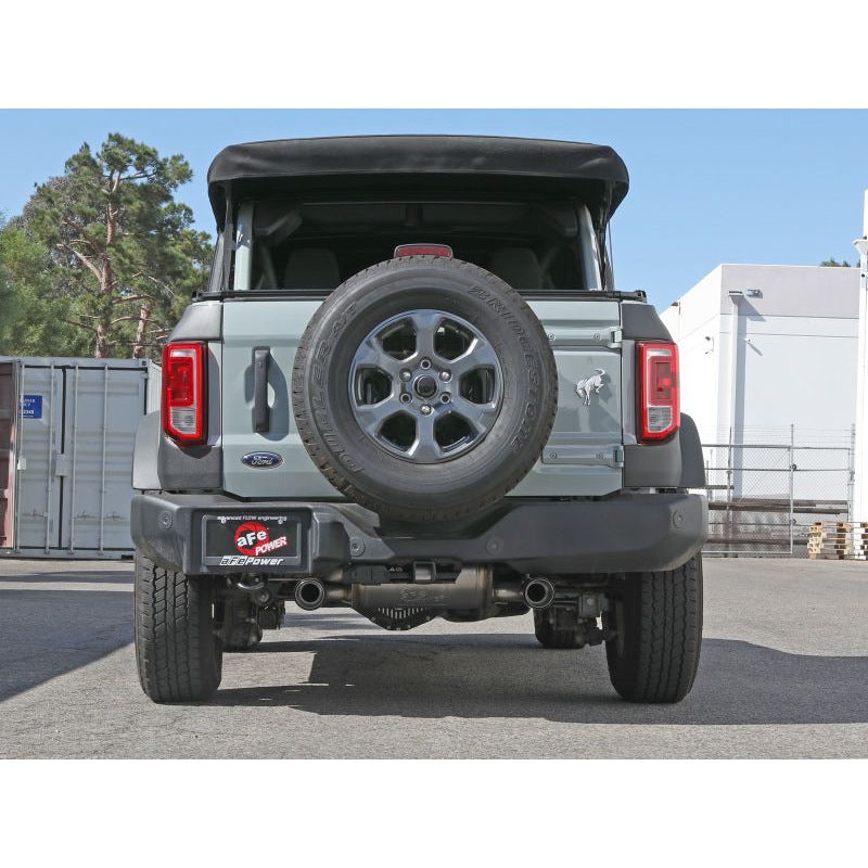 aFe 2021+ Ford Bronco L4-2.3L (t) / V6-2.7L (tt) Vulcan 3in. to 2.5in. SS Cat-Back - Carbon NP Motorsports