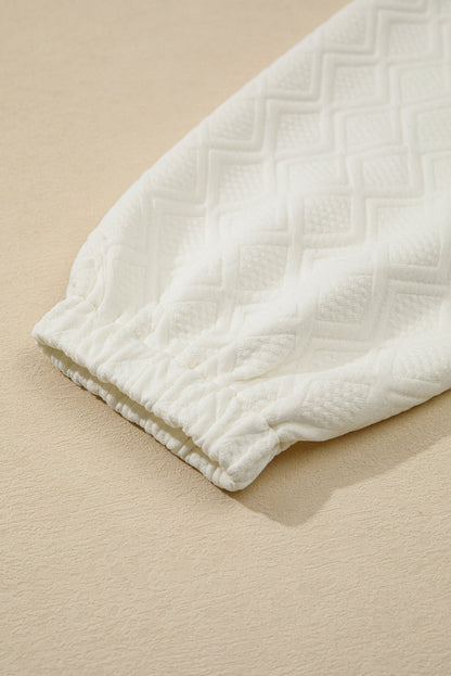 Aria Striped Collar Baggy Sweatshirt