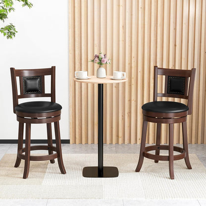 Ergonomic Swivel Bar Stools Set of Two ShipItFurniture