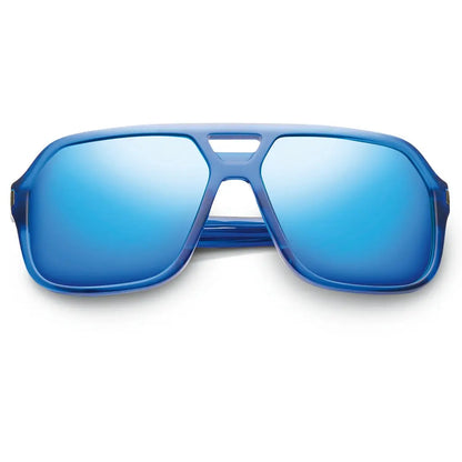 Hunter: Matte Midway Blue - Antique Brass / Pacific Blue Flash Lens - Get it from Bo