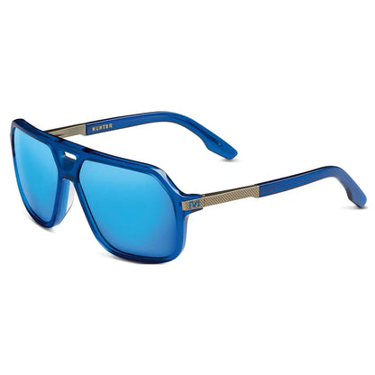 Hunter: Matte Midway Blue - Antique Brass / Pacific Blue Flash Lens - Get it from Bo