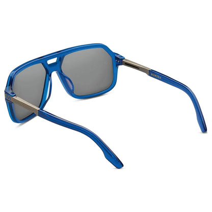 Hunter: Matte Midway Blue - Antique Brass / Pacific Blue Flash Lens - Get it from Bo