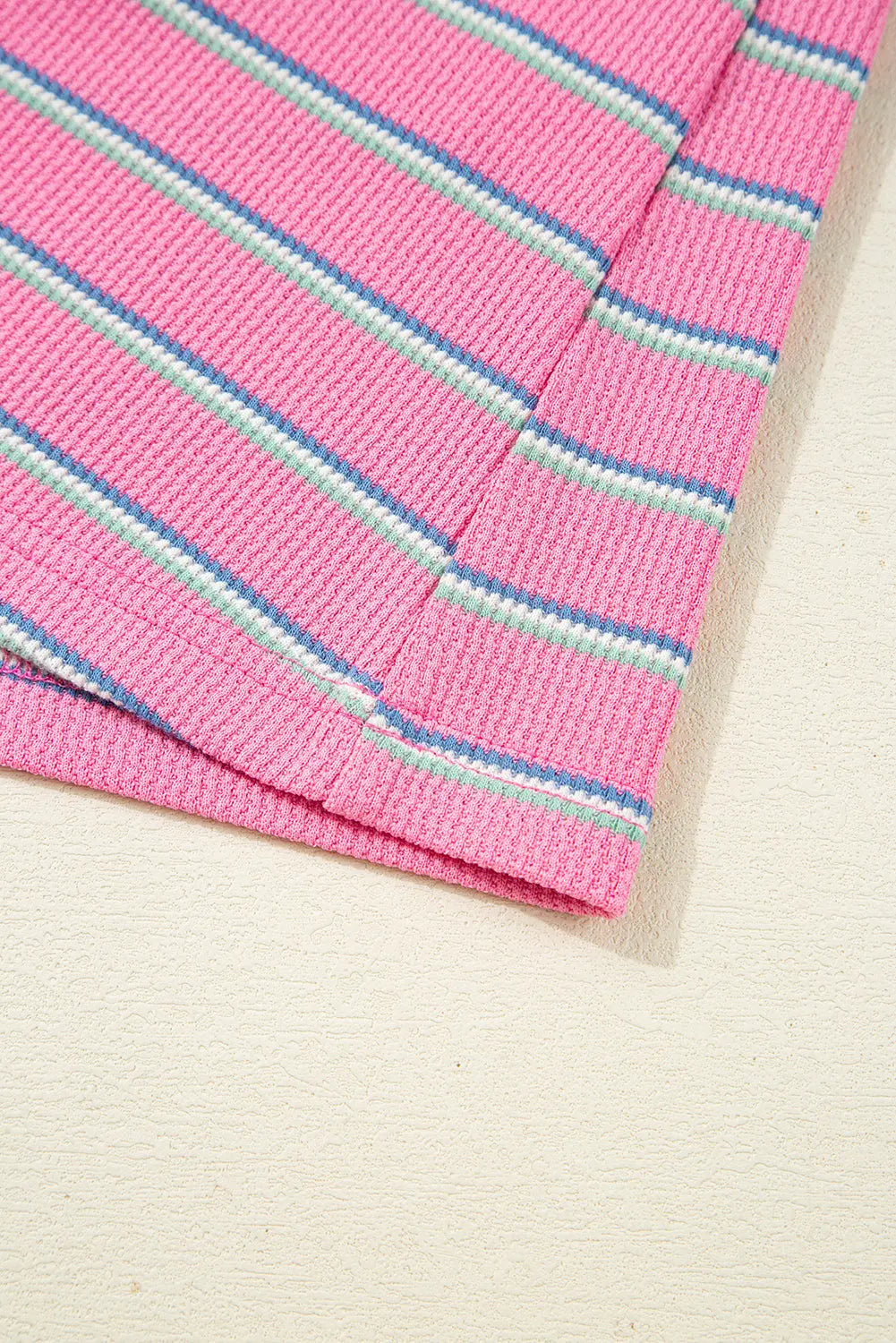 Giana Stripe Textured Knit Long Sleeve Top