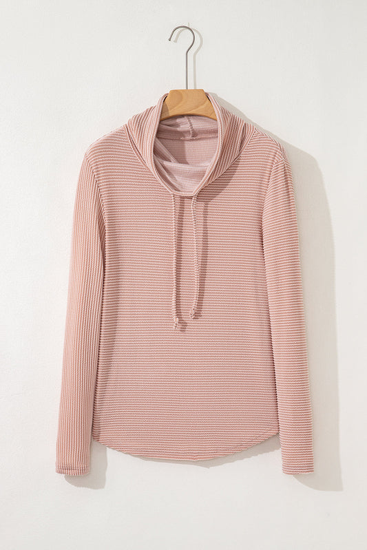 Mariam Drawstring Cowl Knit Top
