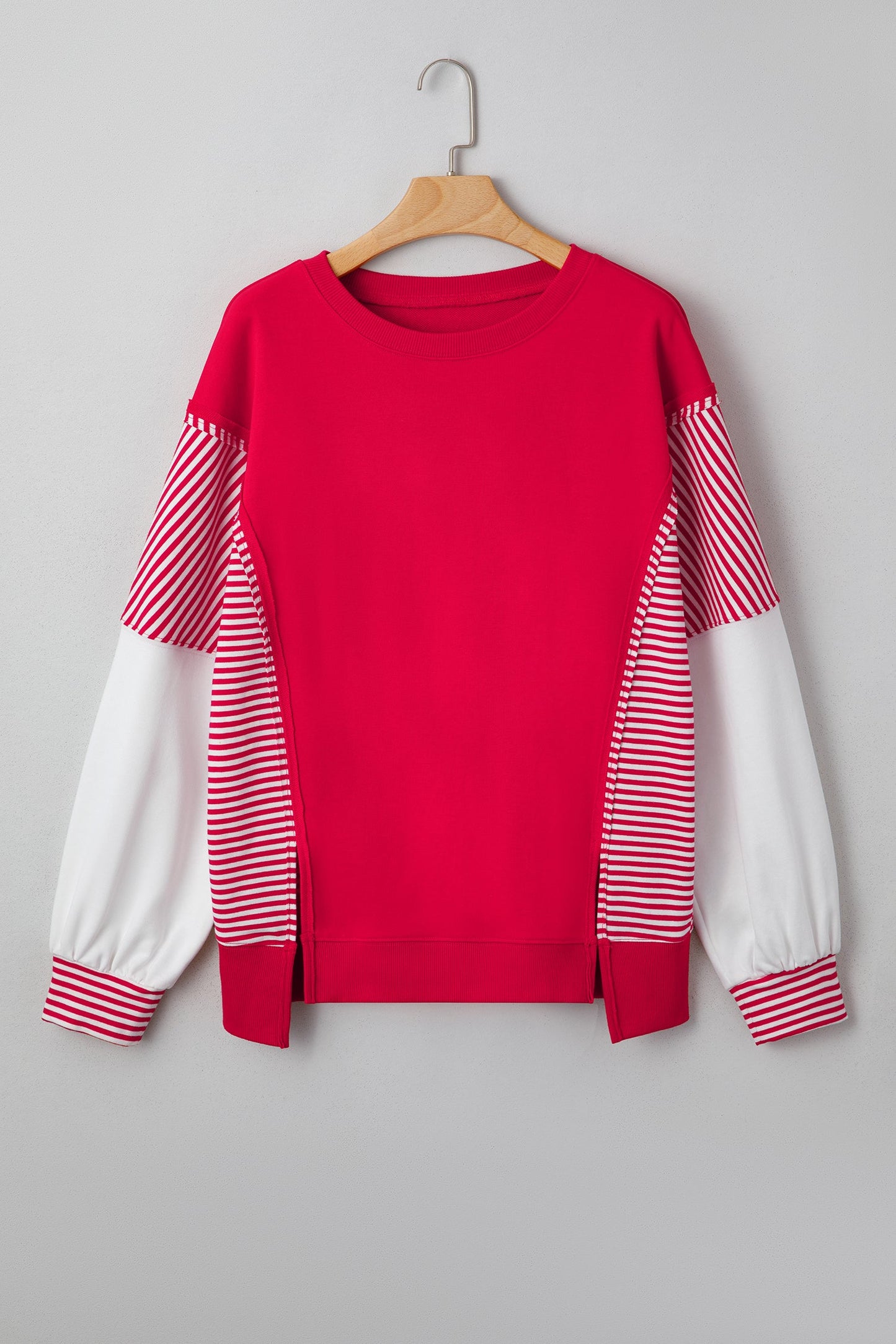 Aaliyah Patchwork Sleeve Colorblock Sweatshirt