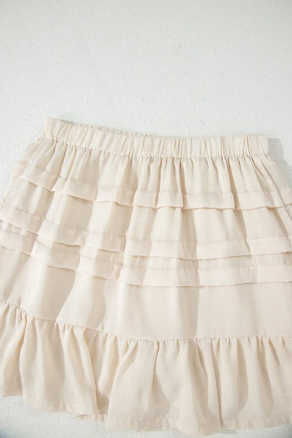 Chana Elastic Waist Mini Skirt