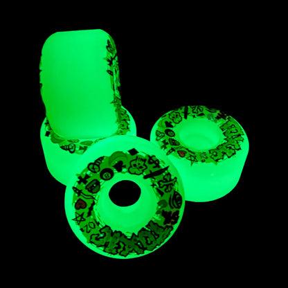 Toxic Team VERY HARD, GLOW-IN-THE DARK (NEON GREEN) Wheels 54mm/102a - Get it from Bo