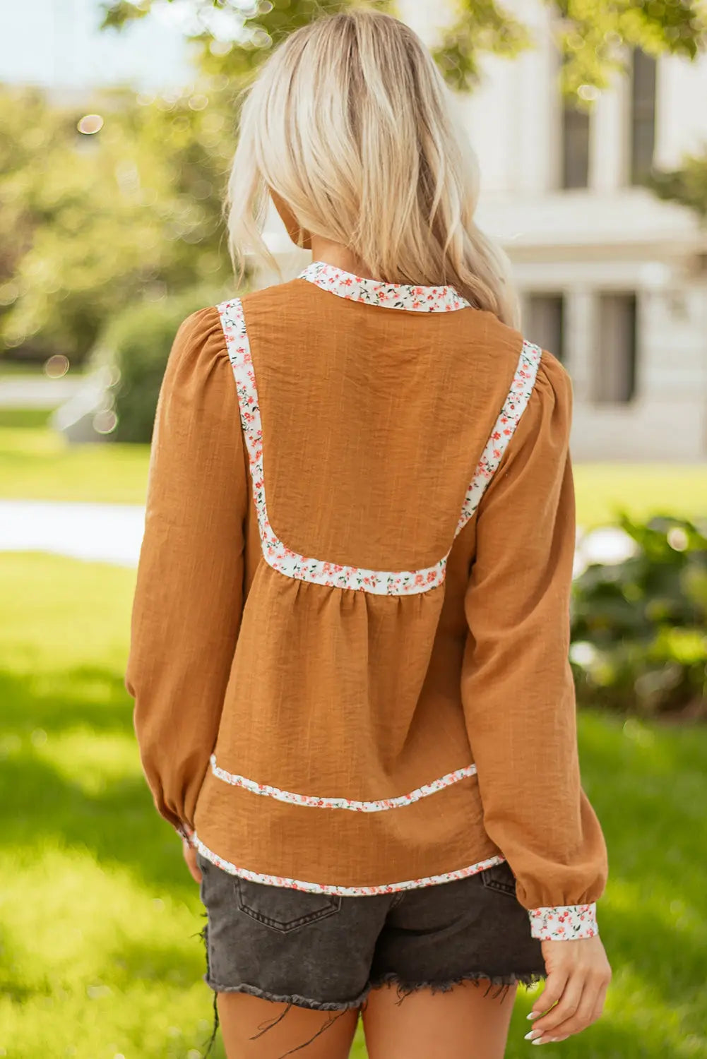 Iridora Long Puff Sleeve Blouse