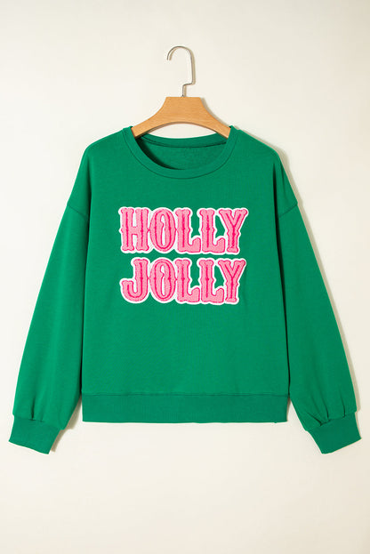 Luz Embroidered Christmas Holiday Sweatshirt