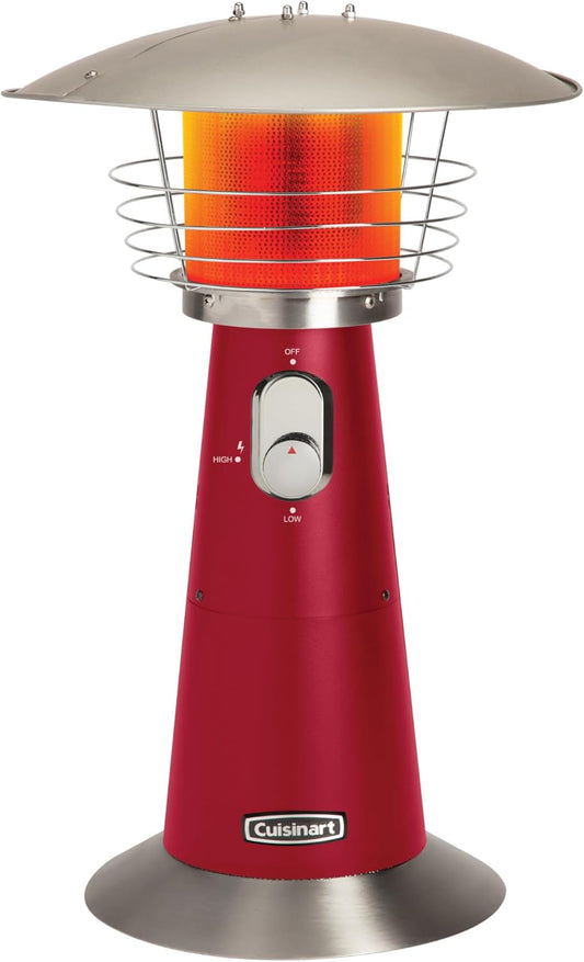 COH-513 Portable Tabletop Patio, 11,000 BTU Outdoor Propane Heater with Safety Tilt Switch and Burner Screen Guard, 30 Sq. Foot Heat Range, Red ShipItFurniture