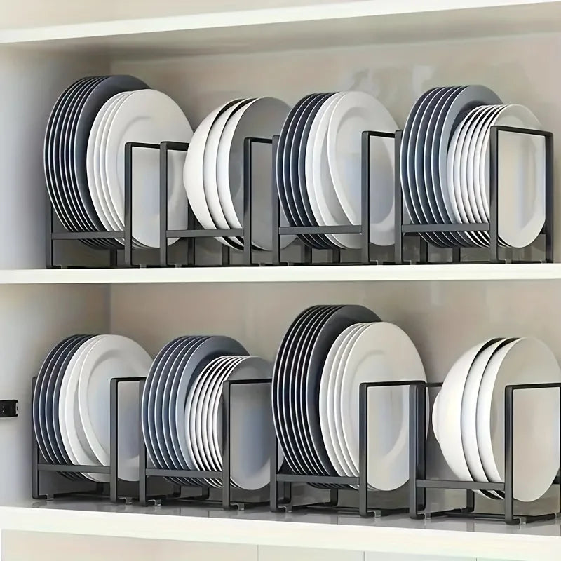 1pc kitchen cabinet plate storage countertop dish rack drawer dinner plate partition drain rack layered storage rack Get it from Bo