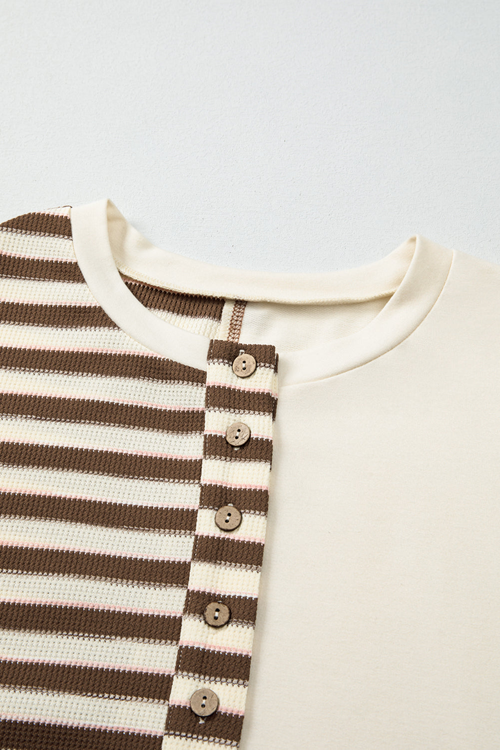 Ariana Stripe Stitched Oversized Sweatshirt Threaded Pear