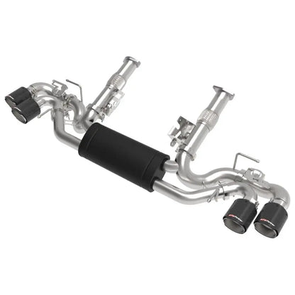 aFe MACH Force-Xp 3in to 2-1/2in 304SS Cat-Back 2020 Chevy Corvette (C8) 6.2L - Carbon Fiber Tip NP Motorsports
