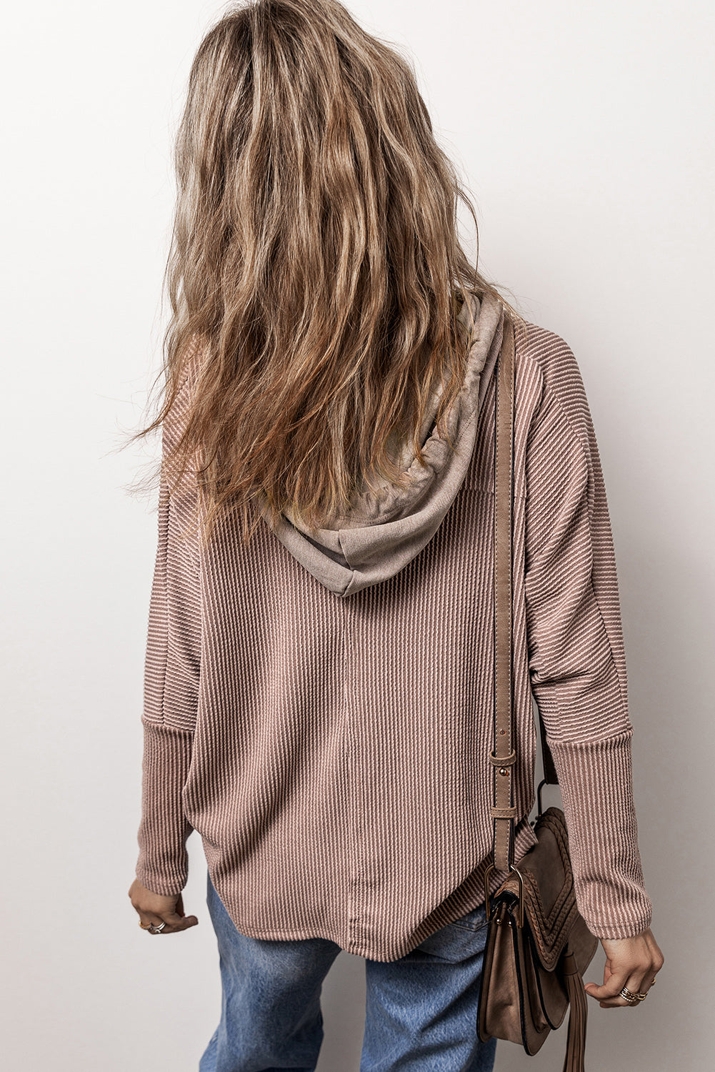 Olivia Patchwork Corded Drawstring Hoodie